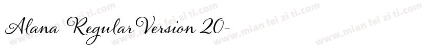 Alana RegularVersion 20字体转换